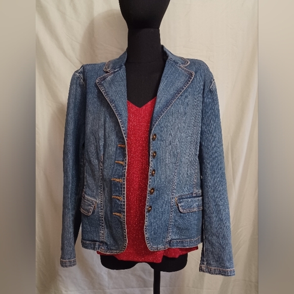 A St. John's Bay Blue Denim Women's Jacket - Picture 2 of 10